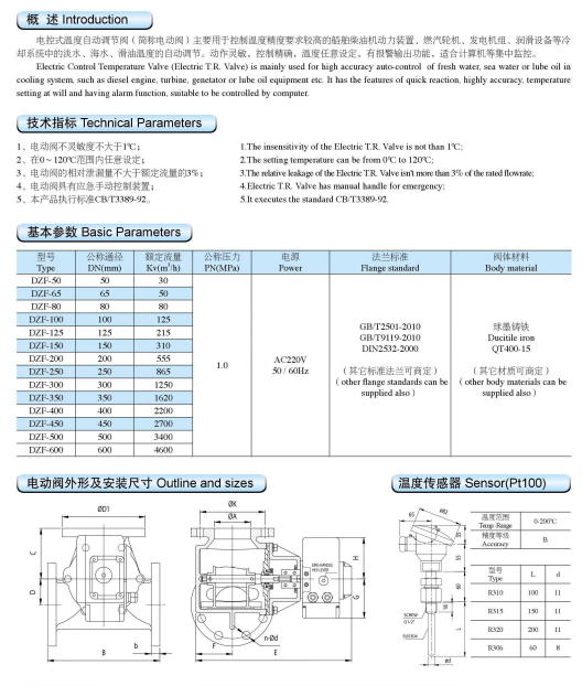 三通電動溫度調節(jié)閥
